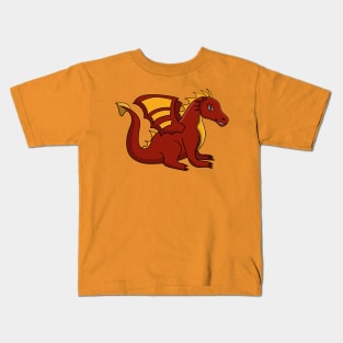 red orange dragon cartoon Kids T-Shirt